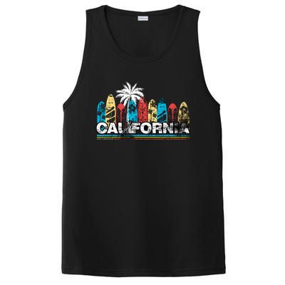 Los Angeles California Surfboard Theme PosiCharge Competitor Tank