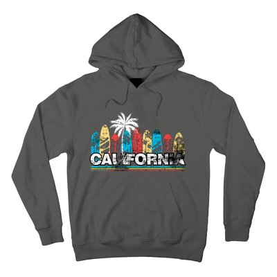 Los Angeles California Surfboard Theme Hoodie