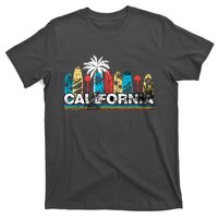 Los Angeles California Surfboard Theme T-Shirt