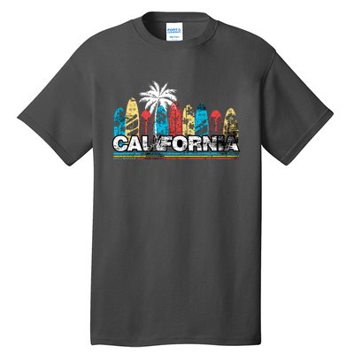 Los Angeles California Surfboard Theme Tall T-Shirt