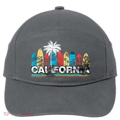 Los Angeles California Surfboard Theme 7-Panel Snapback Hat