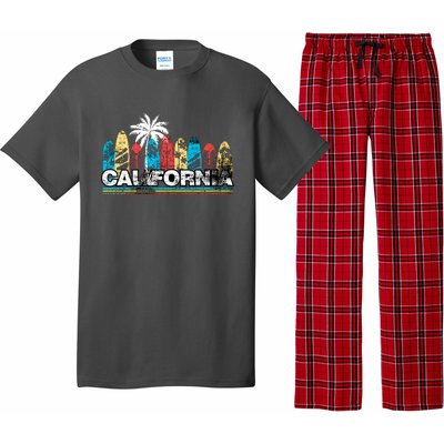 Los Angeles California Surfboard Theme Pajama Set