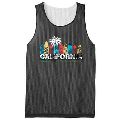 Los Angeles California Surfboard Theme Mesh Reversible Basketball Jersey Tank