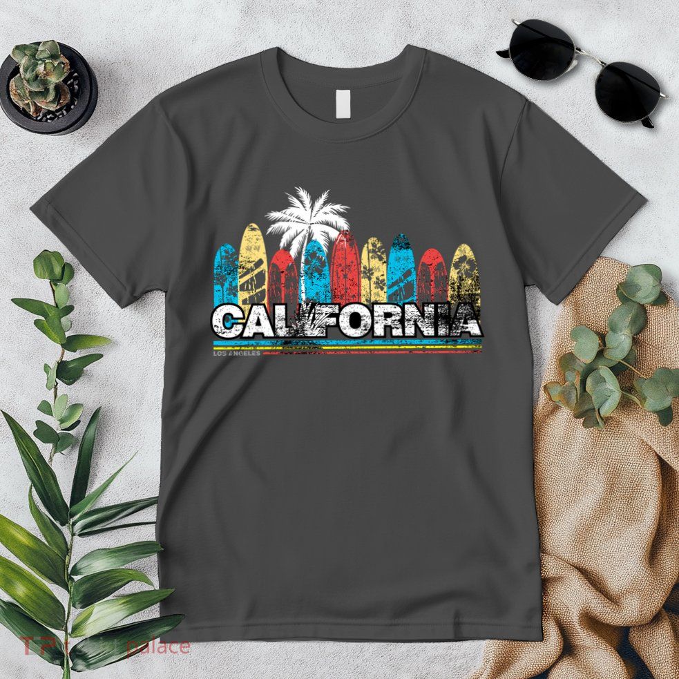 Los Angeles California Surfboard Theme Premium T-Shirt