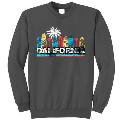 Los Angeles California Surfboard Theme Tall Sweatshirt