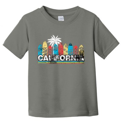 Los Angeles California Surfboard Theme Toddler T-Shirt