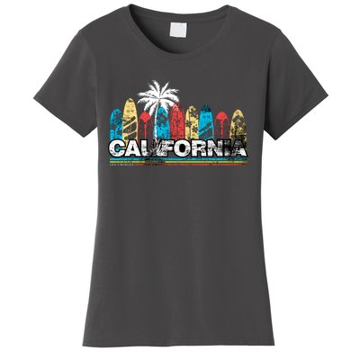 Los Angeles California Surfboard Theme Women's T-Shirt