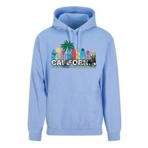 Los Angeles California Surfboard Theme Unisex Surf Hoodie