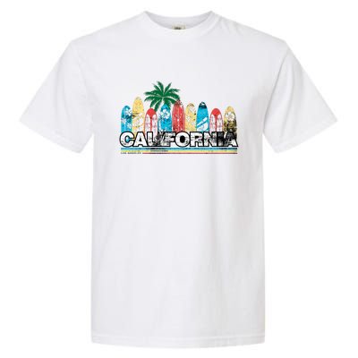 Los Angeles California Surfboard Theme Garment-Dyed Heavyweight T-Shirt