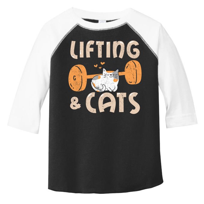 Lifting And Cats Funny Cat Lovers Gym Funny Weightlifting Cute Gift Toddler Fine Jersey T-Shirt
