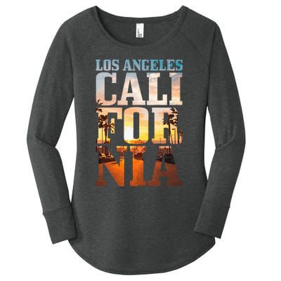 Los Angeles California Retro La Vintage Women's Perfect Tri Tunic Long Sleeve Shirt