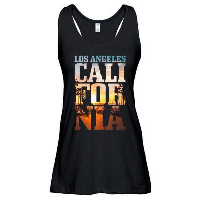 Los Angeles California Retro La Vintage Ladies Essential Flowy Tank