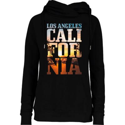 Los Angeles California Retro La Vintage Womens Funnel Neck Pullover Hood