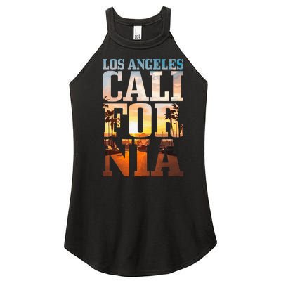 Los Angeles California Retro La Vintage Women’s Perfect Tri Rocker Tank