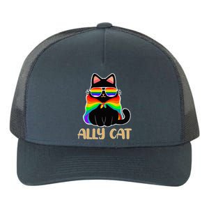 LGBT Ally Cat Be Kind Gay Rainbow Funny LGBTQ Gift Idea Yupoong Adult 5-Panel Trucker Hat