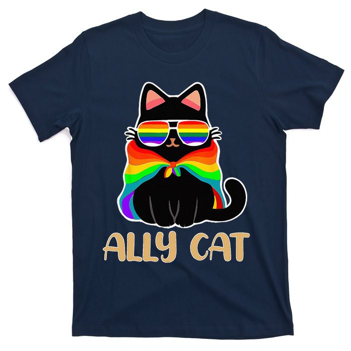 LGBT Ally Cat Be Kind Gay Rainbow Funny LGBTQ Gift Idea T-Shirt