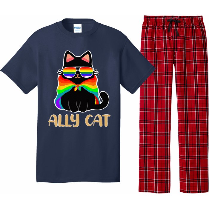 LGBT Ally Cat Be Kind Gay Rainbow Funny LGBTQ Gift Idea Pajama Set