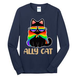 LGBT Ally Cat Be Kind Gay Rainbow Funny LGBTQ Gift Idea Tall Long Sleeve T-Shirt