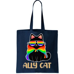 LGBT Ally Cat Be Kind Gay Rainbow Funny LGBTQ Gift Idea Tote Bag