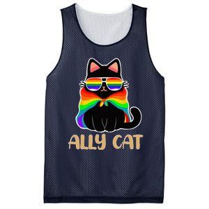 LGBT Ally Cat Be Kind Gay Rainbow Funny LGBTQ Gift Idea Mesh Reversible Basketball Jersey Tank