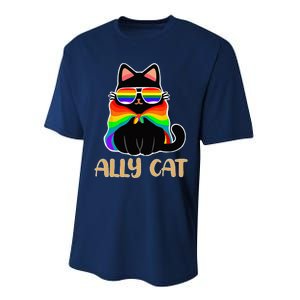 LGBT Ally Cat Be Kind Gay Rainbow Funny LGBTQ Gift Idea Performance Sprint T-Shirt