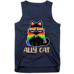 LGBT Ally Cat Be Kind Gay Rainbow Funny LGBTQ Gift Idea Tank Top