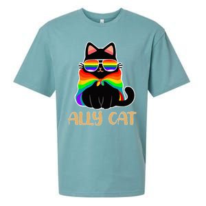 LGBT Ally Cat Be Kind Gay Rainbow Funny LGBTQ Gift Idea Sueded Cloud Jersey T-Shirt