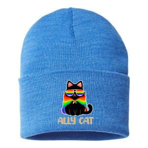 Lgbt Ally Cat Be Kind Gay Rainbow Funny Lgbtq Gift Idea Cute Gift Sustainable Knit Beanie