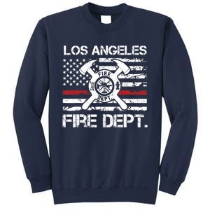 Los Angeles California Fire Department Thin Red Line Fireman Sweatshirt