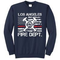 Los Angeles California Fire Department Thin Red Line Fireman Sweatshirt