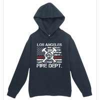 Los Angeles California Fire Department Thin Red Line Fireman Urban Pullover Hoodie