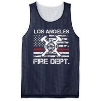 Los Angeles California Fire Department Thin Red Line Fireman Mesh Reversible Basketball Jersey Tank