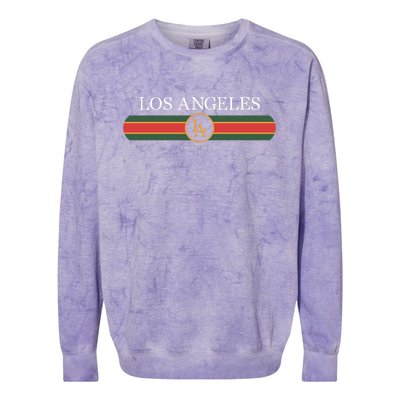 Los Angeles City Of Dreams Colorblast Crewneck Sweatshirt