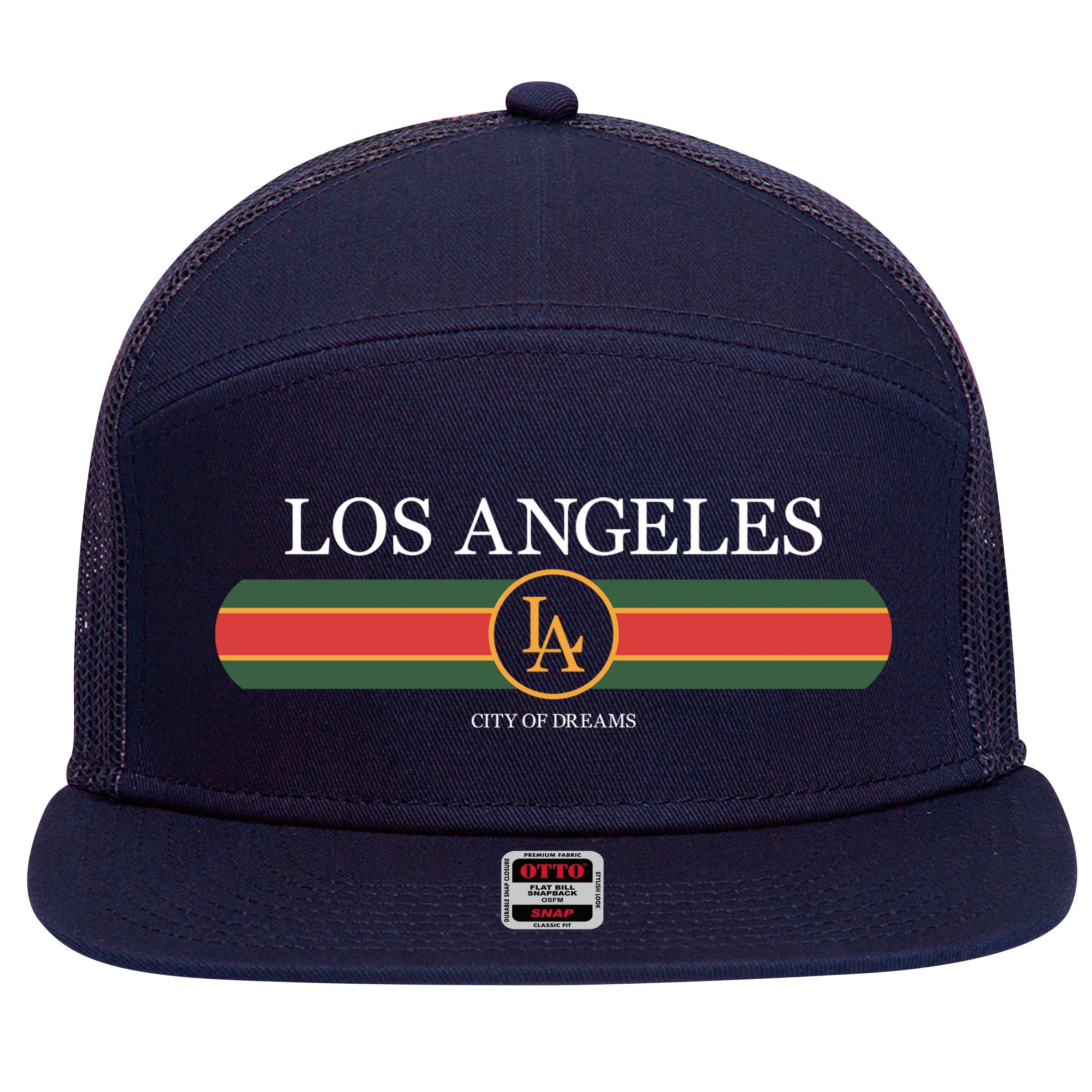 Los Angeles City Of Dreams 7 Panel Mesh Trucker Snapback Hat