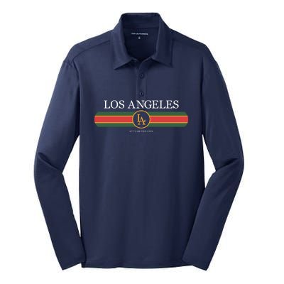 Los Angeles City Of Dreams Silk Touch Performance Long Sleeve Polo