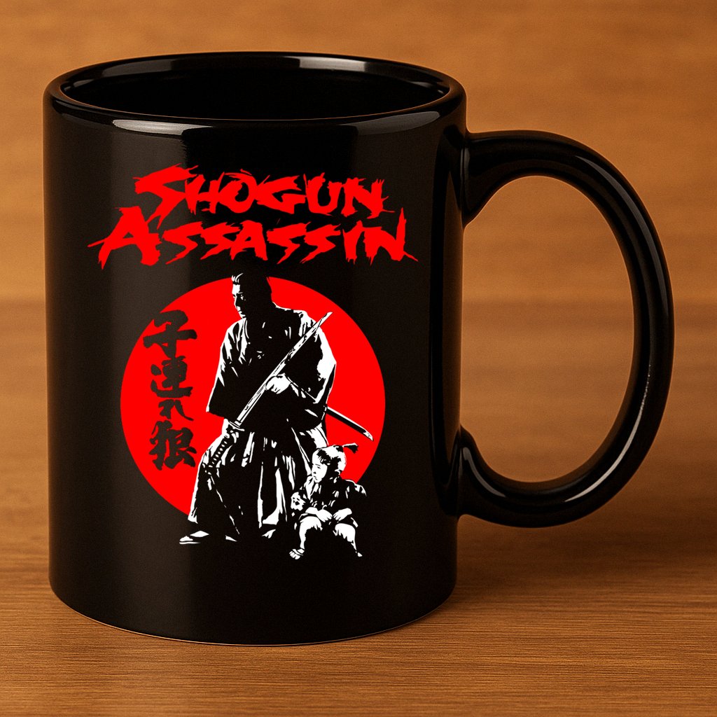 Lonewolf And Cub Aka Shogun Assassin Shintaro Katsu Japanese Classic Samurai Mov 11oz C Handle Ceramic Mug