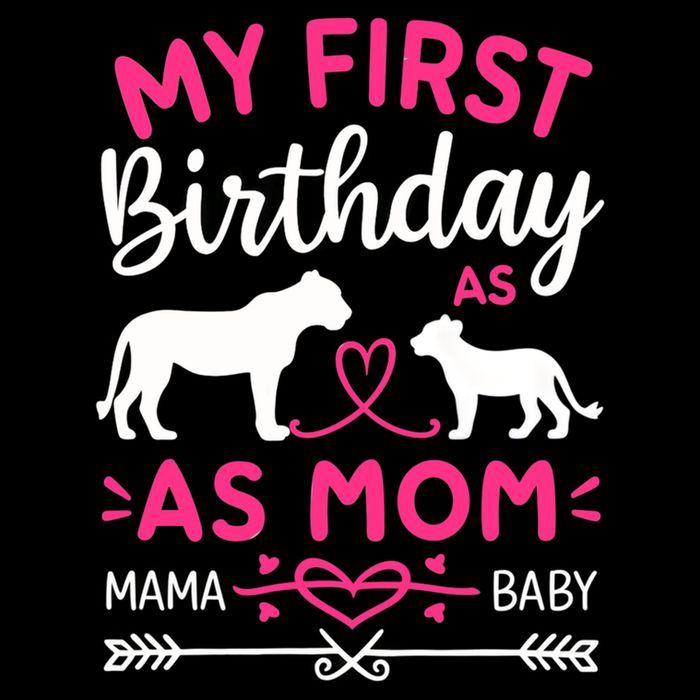 Lioness And Cub Love My First Birthday As Mom Funny Gift Doggie Tank