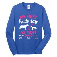 Lioness And Cub Love My First Birthday As Mom Funny Gift Tall Long Sleeve T-Shirt