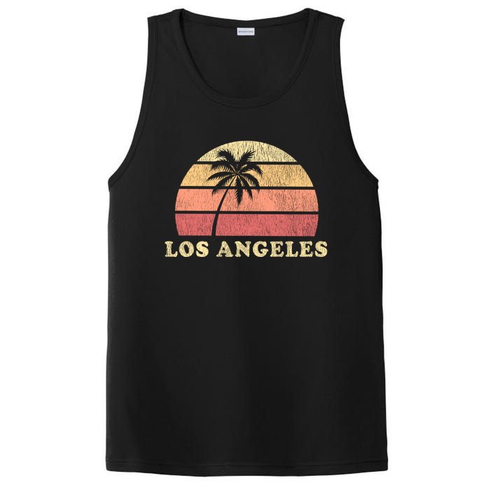 Los Angeles Ca Vintage 70s Retro Throwback Design PosiCharge Competitor Tank