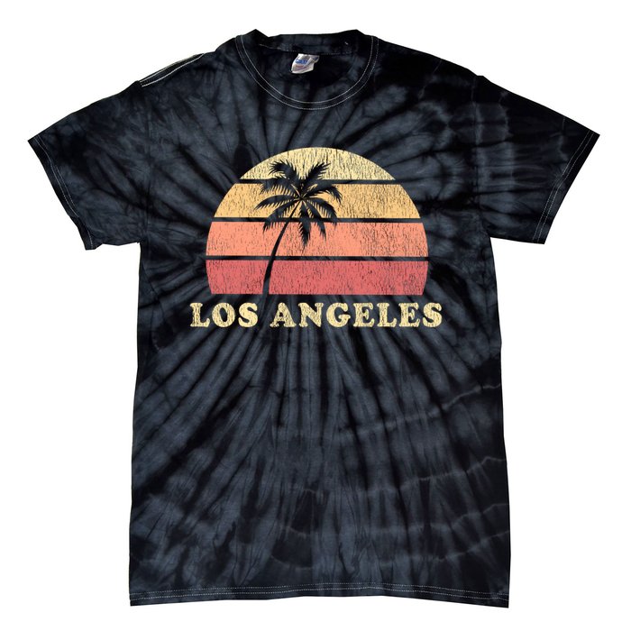 Los Angeles Ca Vintage 70s Retro Throwback Design Tie-Dye T-Shirt