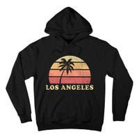 Los Angeles Ca Vintage 70s Retro Throwback Design Tall Hoodie