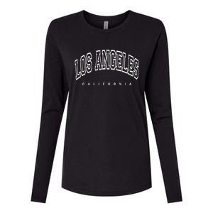 Los Angeles California Throwback Design Classic Womens Cotton Relaxed Long Sleeve T-Shirt