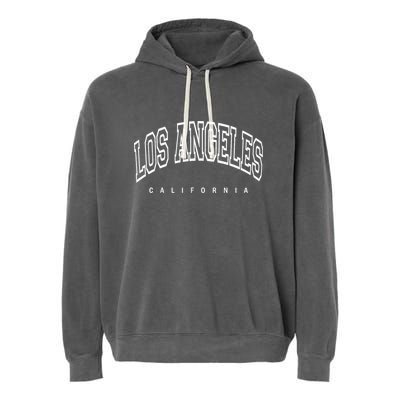 Los Angeles California Throwback Design Classic Garment-Dyed Fleece Hoodie