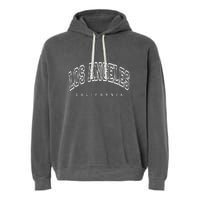 Los Angeles California Throwback Design Classic Garment-Dyed Fleece Hoodie