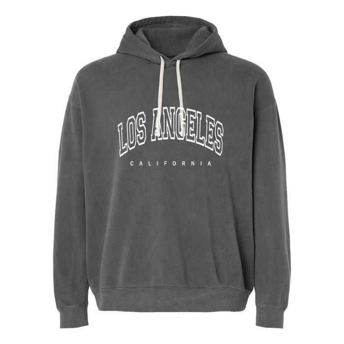 Los Angeles California Throwback Design Classic Garment-Dyed Fleece Hoodie