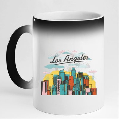 Los Angeles City View 11oz Black Color Changing Mug