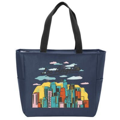 Los Angeles City View Zip Tote Bag