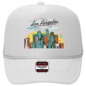 Los Angeles City View High Crown Mesh Back Trucker Hat