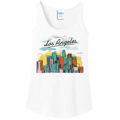 Los Angeles City View Ladies Essential Tank