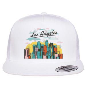 Los Angeles City View Flat Bill Trucker Hat